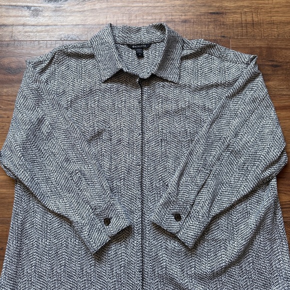 Athleta Women’s Braiden Textured Shirt Jacket Black & White Size 1X #882490 - Picture 4 of 16